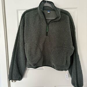 Cozy Ivy Green Fleece Pullover